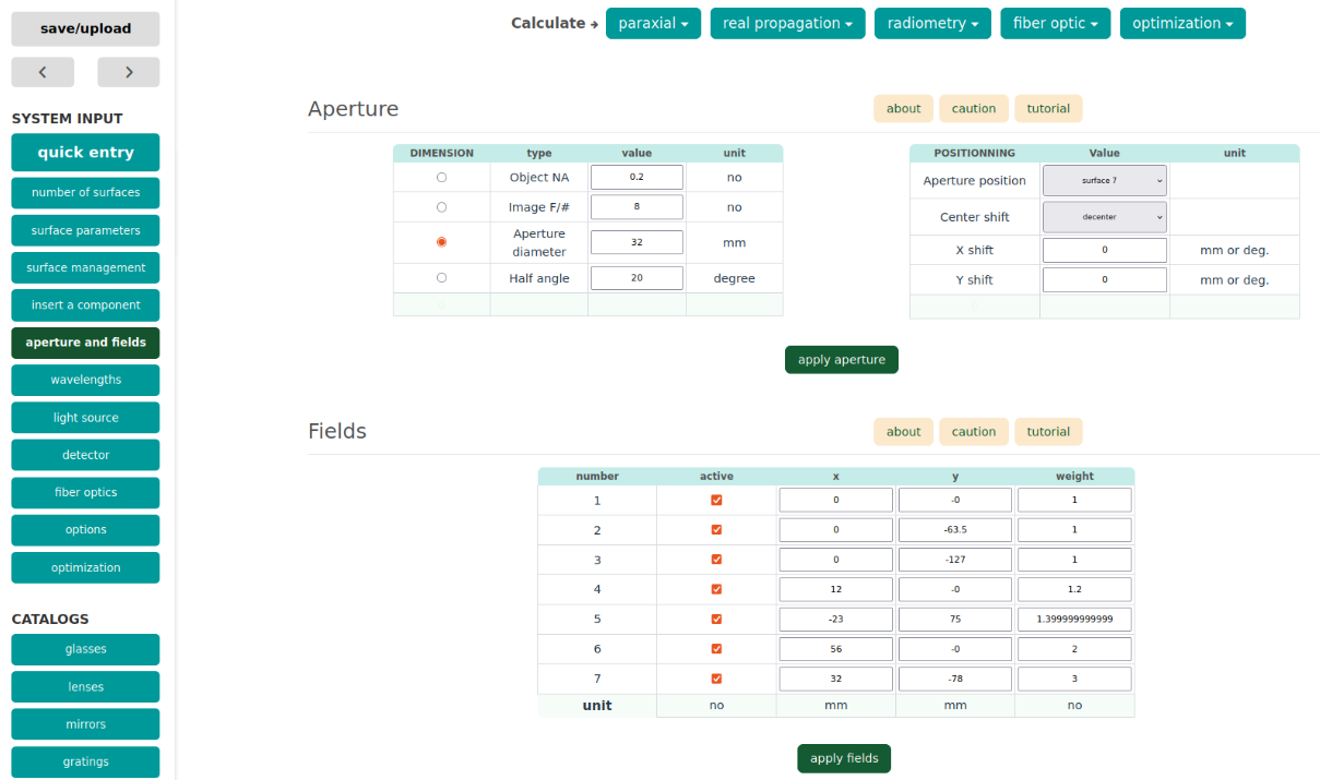 input table