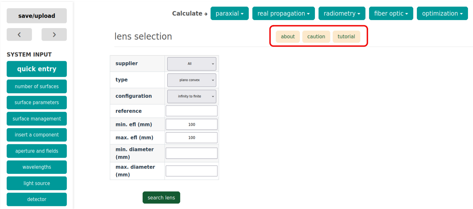 input table