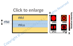 number of spatial modes in a highly multimode fiber